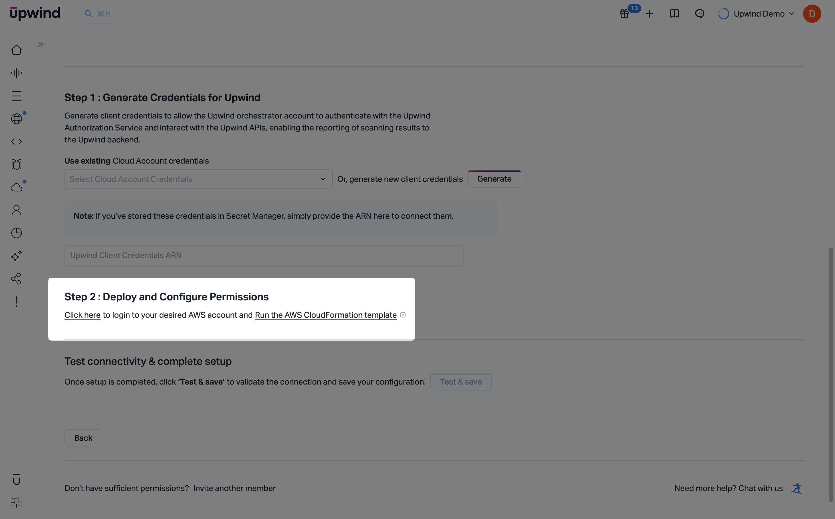 Deploy and configure permissions by running the AWS CloudFormation template (AWS account)