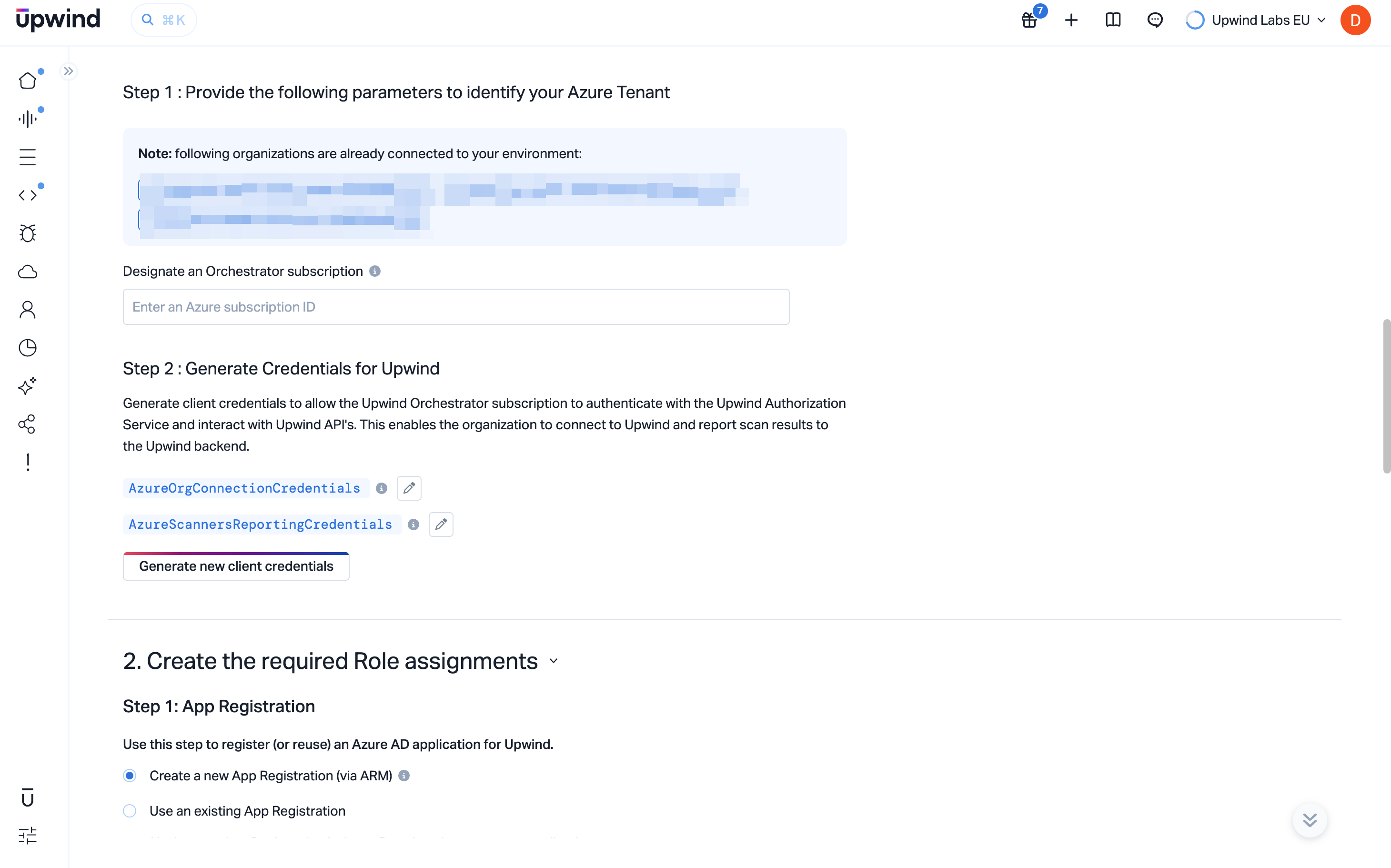 ARM onboarding: designate an orchestrator subscription