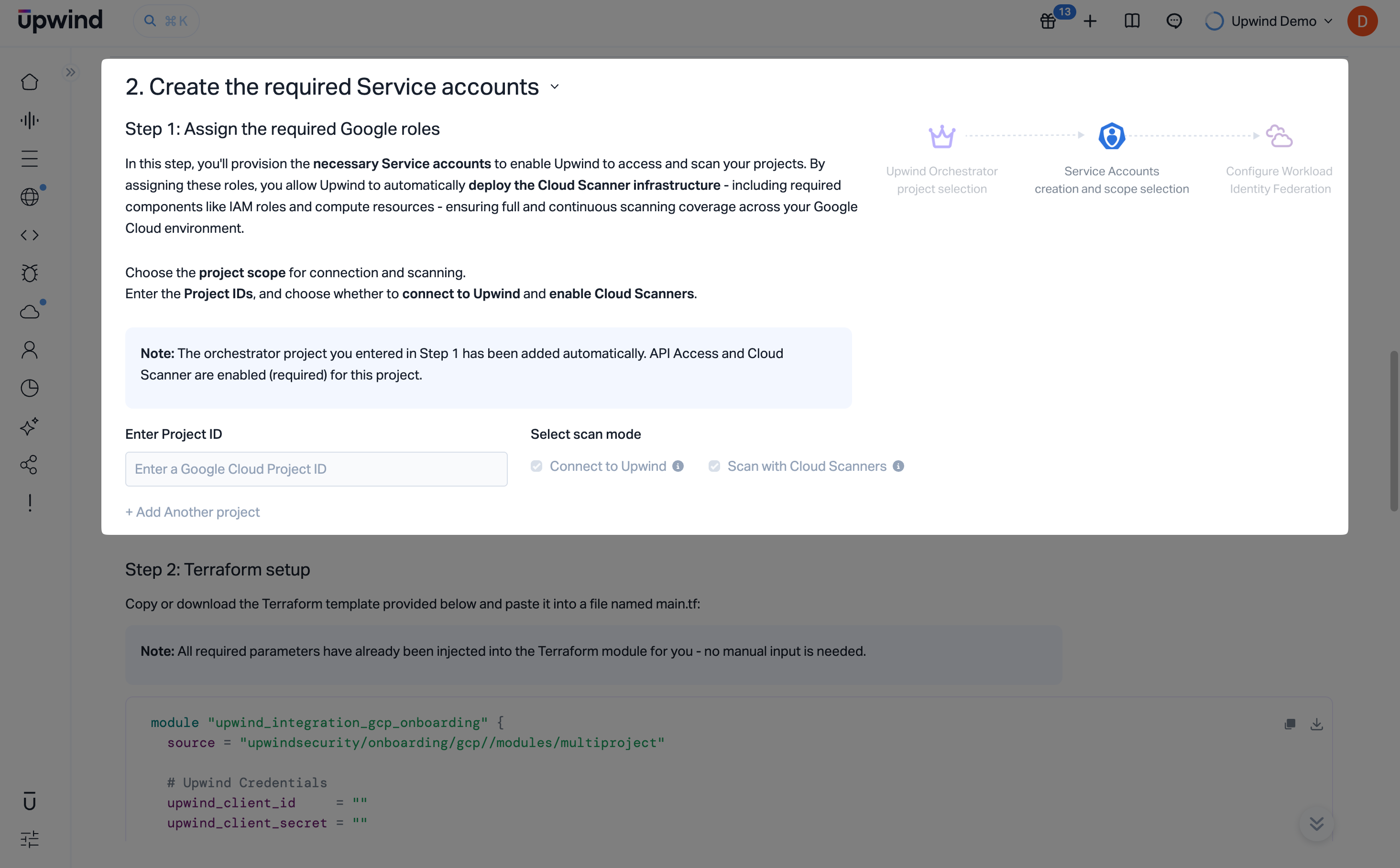 Define Project Scope for the Google Cloud Projects