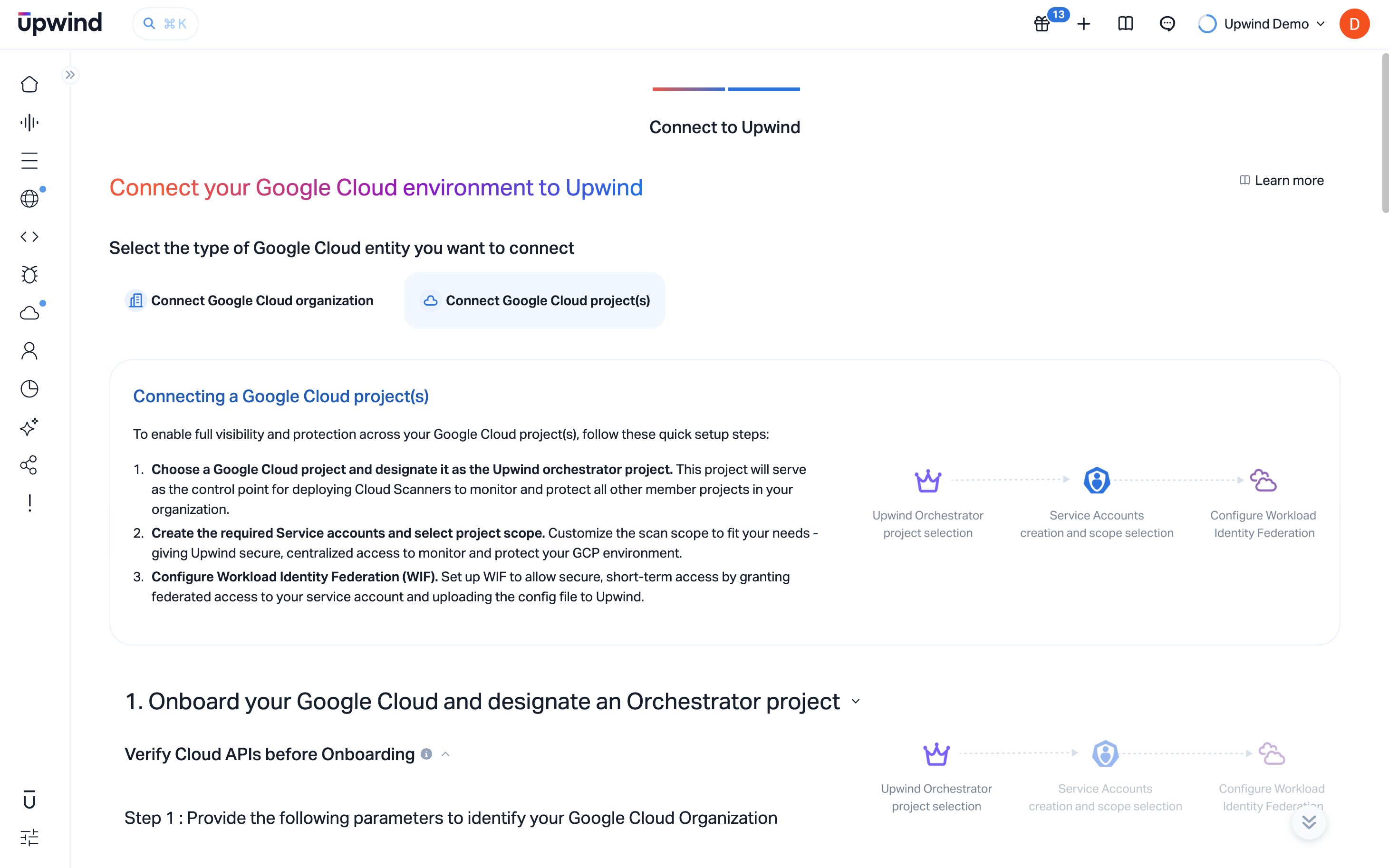 Connect Google Cloud Projects