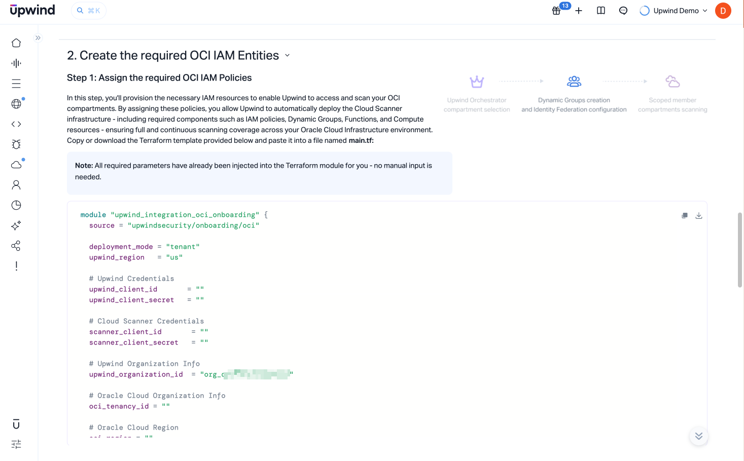 Terraform module snippet for main.tf (Oracle Cloud Tenancy)