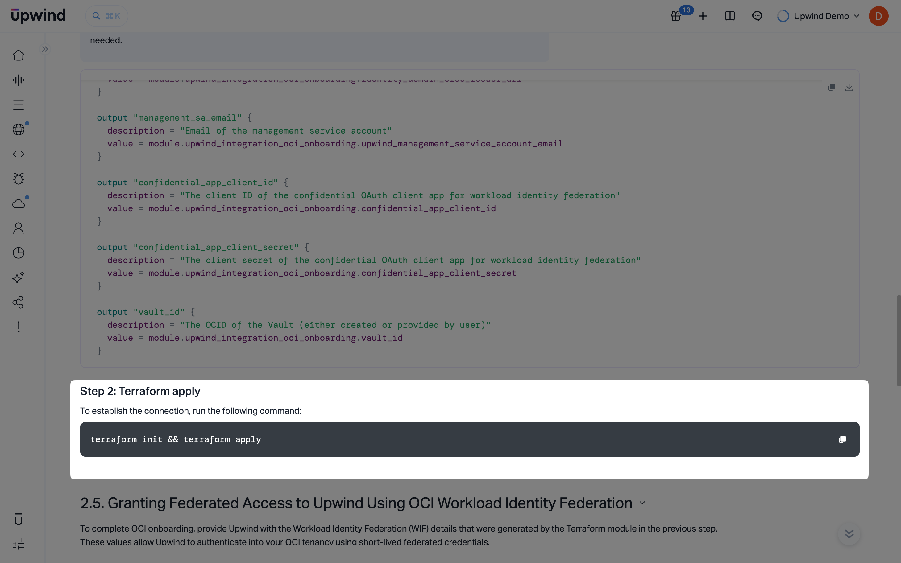 Apply the Terraform module for the Oracle Cloud Tenancy